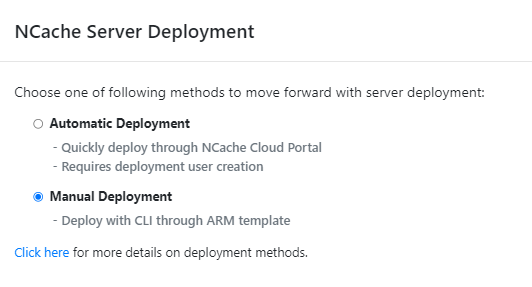 NCache Enterprise Cloud Azure Deployment Methods