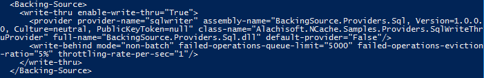 Write Backing Source Config NCache PowerShell