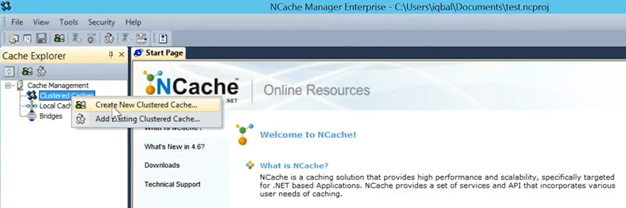 Create a Clustered Cache