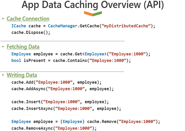 App Data Caching Overview (API)