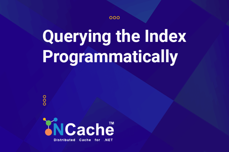 Efficient Querying Through Programmatic Indexing in NCache
