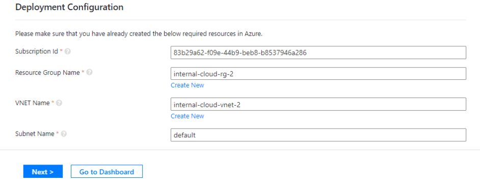 Deployment Configuration in Azure