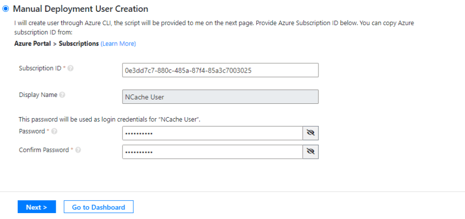 Manual Deployment User Creation Form