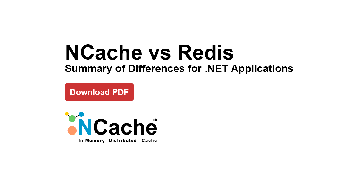 Azure Redis Cache Vs NCache Summary