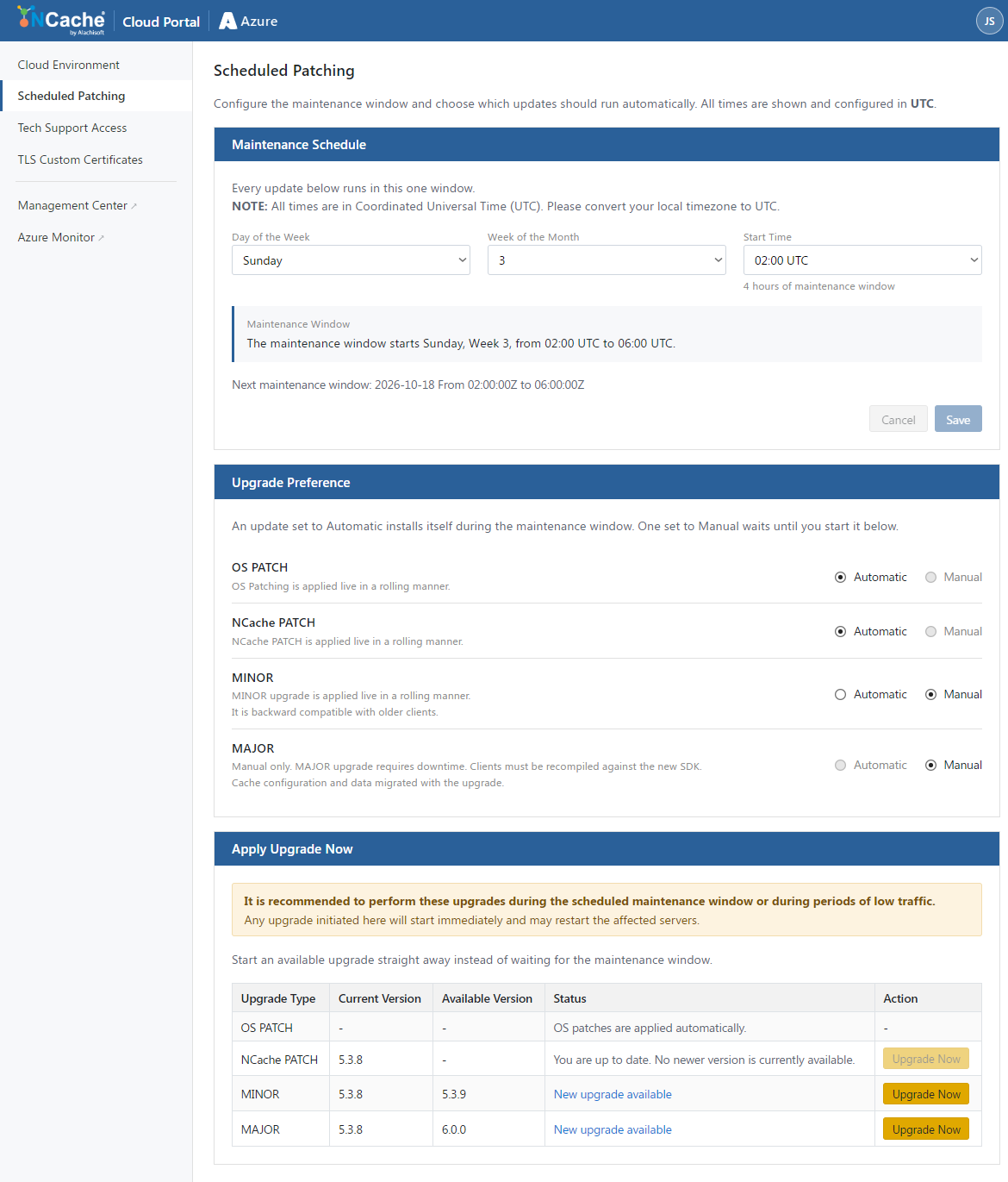 Scheduled Patching