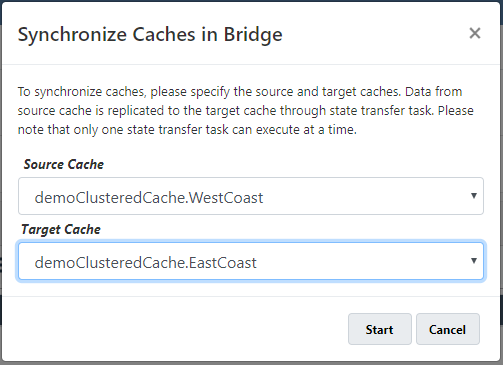 Sync caches NCache source and target caches