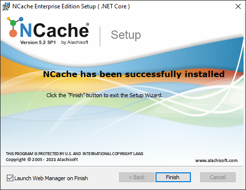 NCache Windows Installation Success