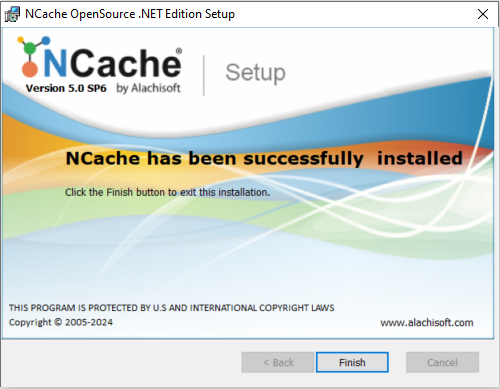 NCache Installed Successfully