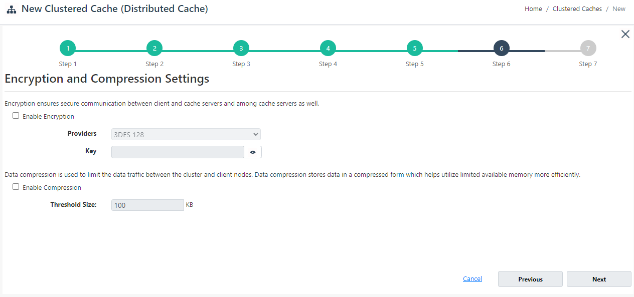 Select Encryption and Compression Web