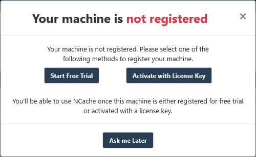 Register License Prompt