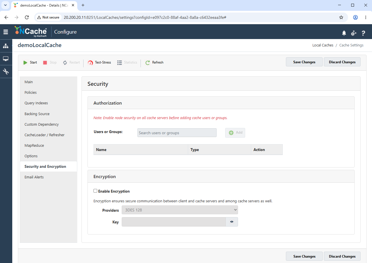 Local Cache Security and Encryption