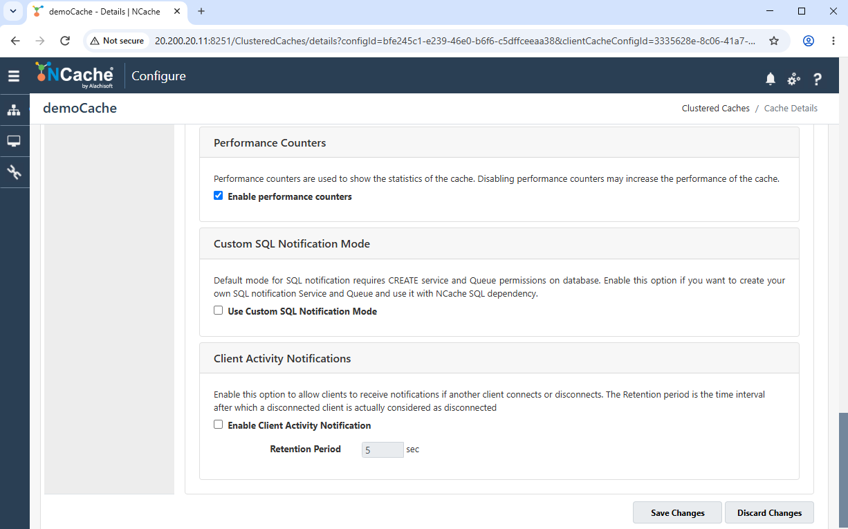 Additional Advanced Cache Options