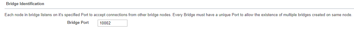Bridge Size configured Web
