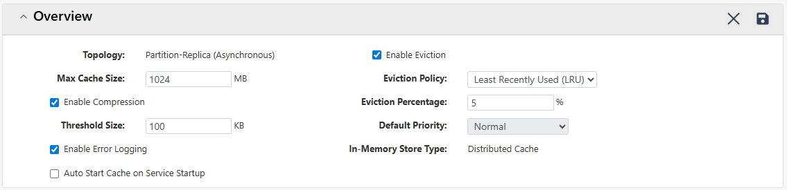 NCache Management Center Overview Cache Size