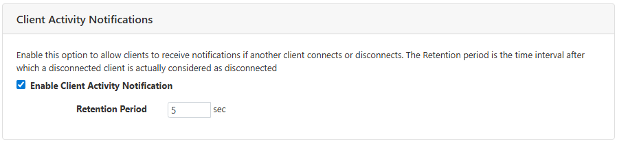 Client Activity Events Web