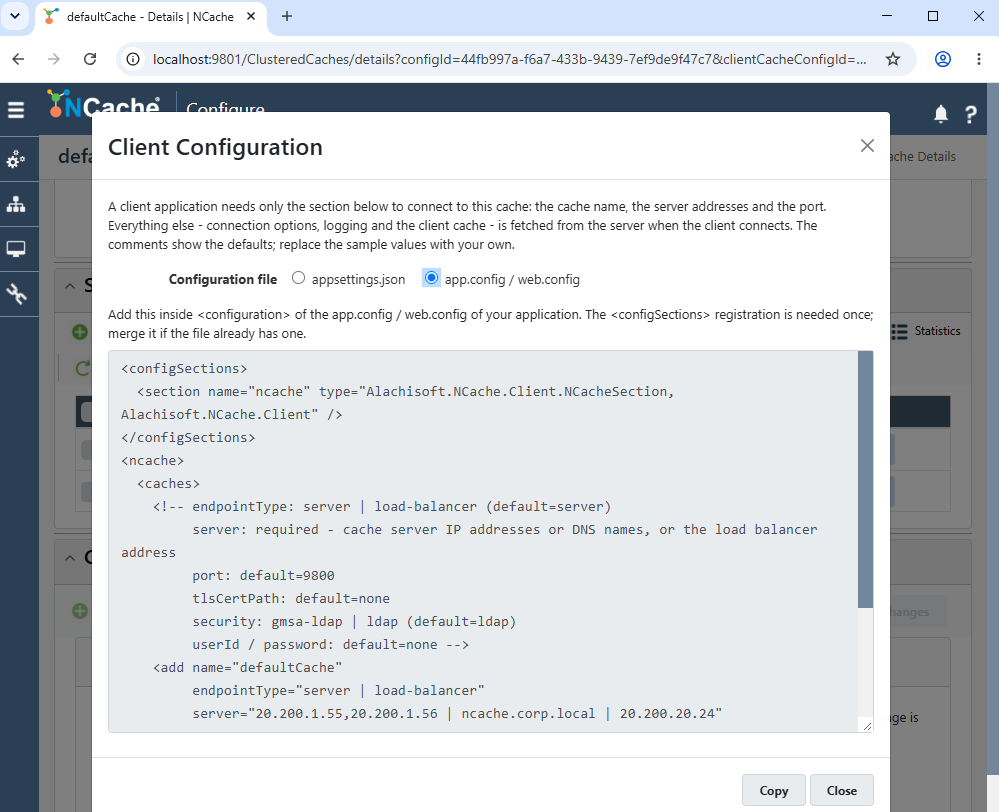 Client Configuration Details