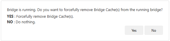 Confirm Cache Removal