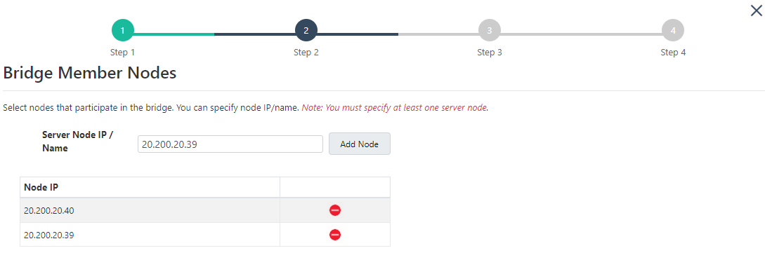 Crea un nuovo Bridge Web