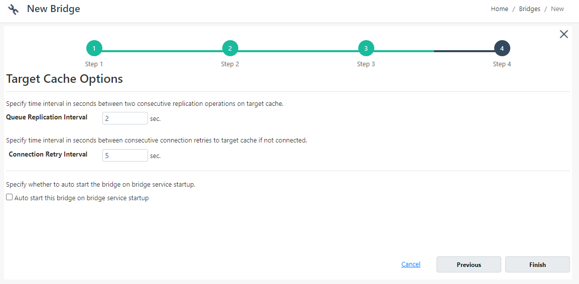 Target Cache Options Bridge Web