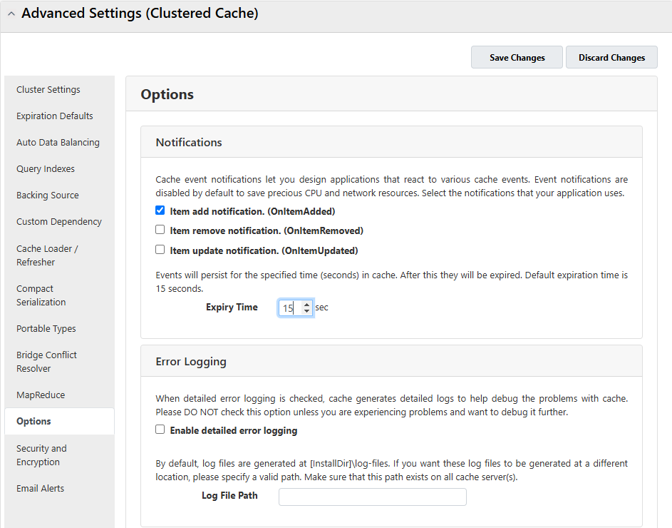 Cache Level Events Web