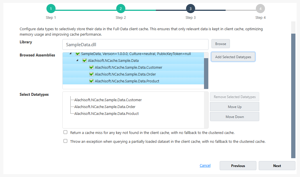 Enable SQL Queries on Full-Data Client Cache