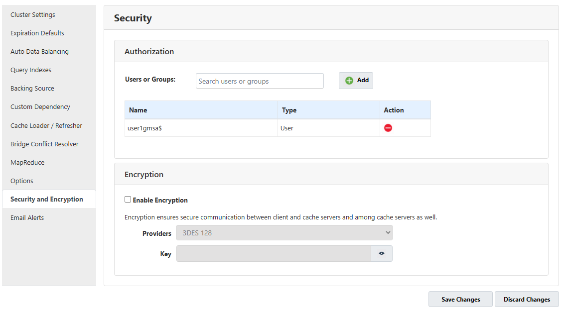 gMSA adding cache user