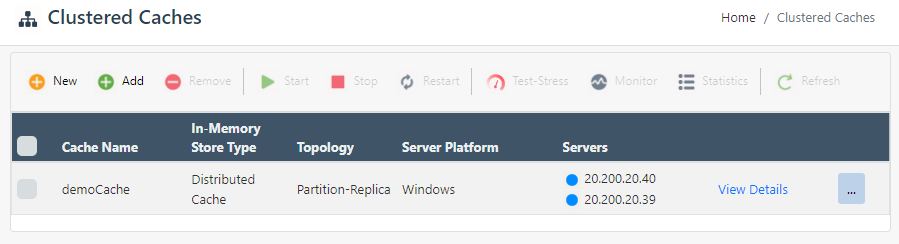 Monitor using the NCache Management Center