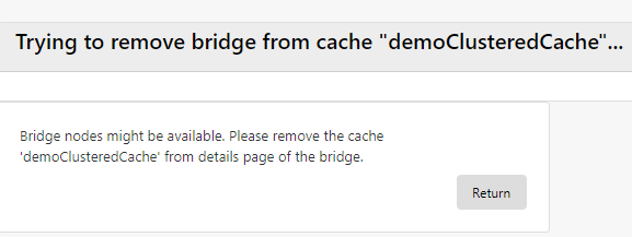 Leave Bridge from Cache
