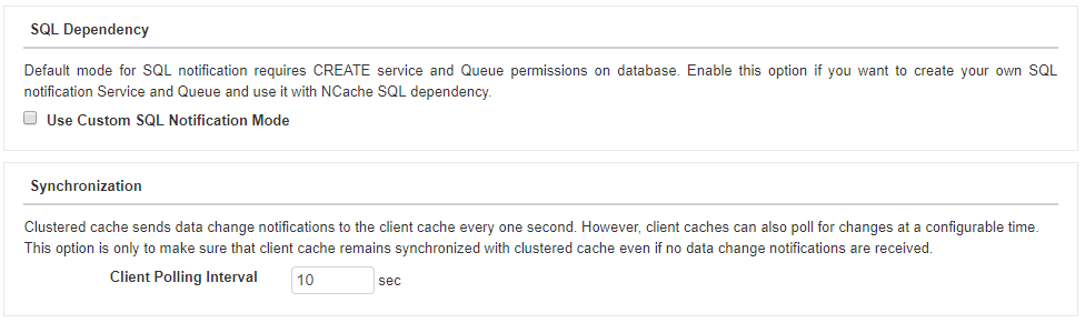 Configurar Client Cache SQL y Client Polling