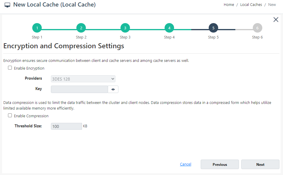 Encryption and Compression Settings