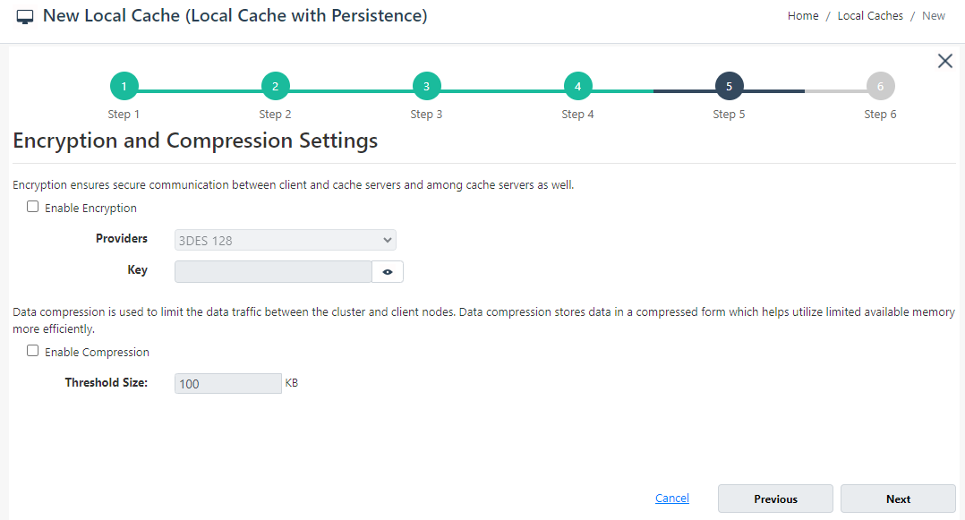 Configuración de cifrado y compresión