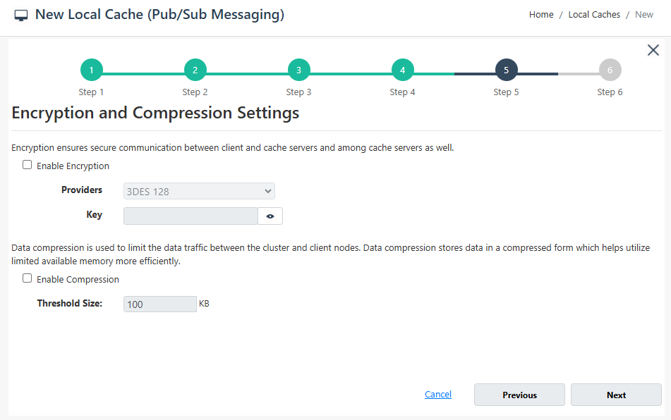 Encryption and Compression Settings