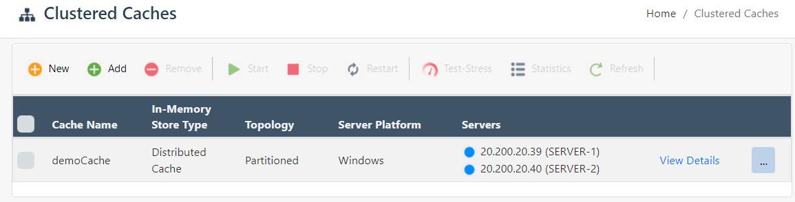 Criar Web de Cache Persistente