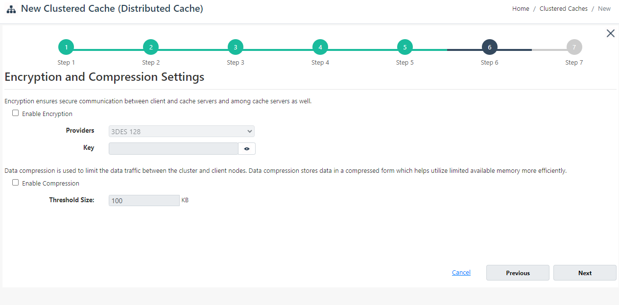 Select Encryption and Compression Web