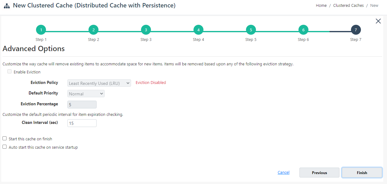 Despejo para Web de cache de persistência