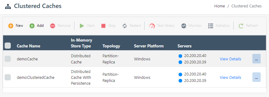 Criar Web de Cache de Persistência