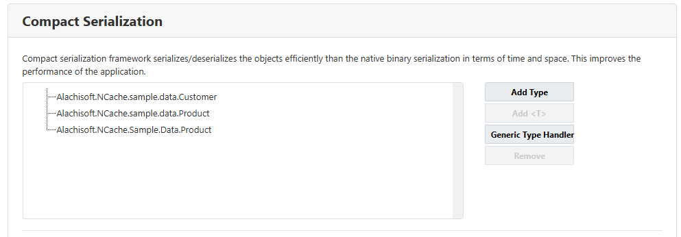 Configure Compact Serialization Web