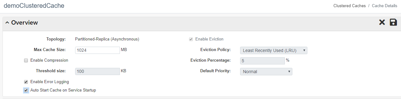 NCache Management Center Overview Cache Size