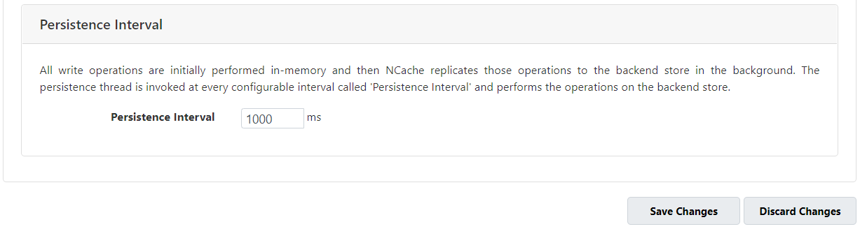 Configure Persistence Settings NCache Management Center