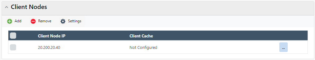 Select Client Node to be Removed