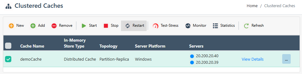 Restart Cache