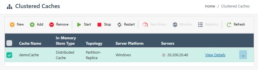 View Details Cache Level Events Web
