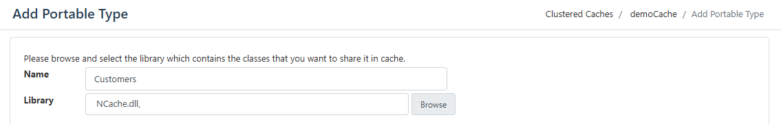 Specify name of Shared Types for Portable Data Sharing