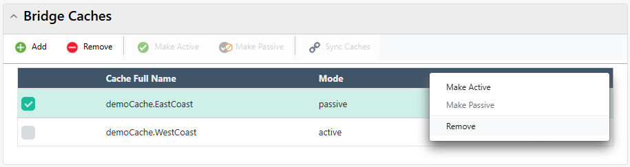 Remove Bridge Caches