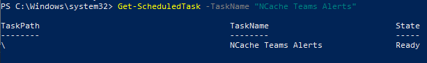 Image showing the PowerShell verification after creating a task
