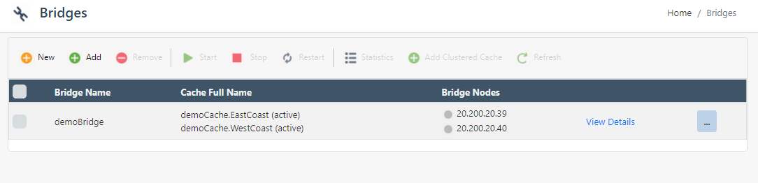 Clustered Cache added to Bridge