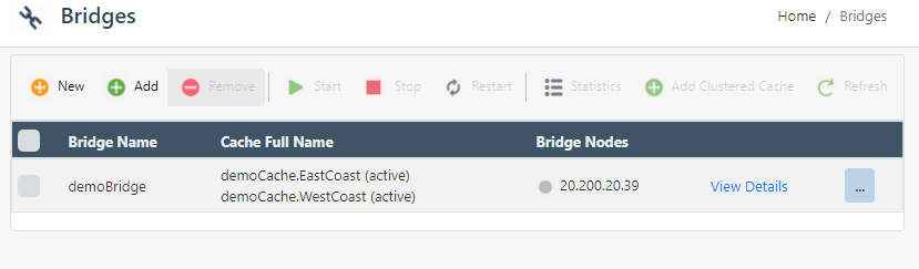 Clustered Cache added to bridge Web