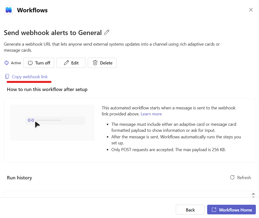 Webhook URL