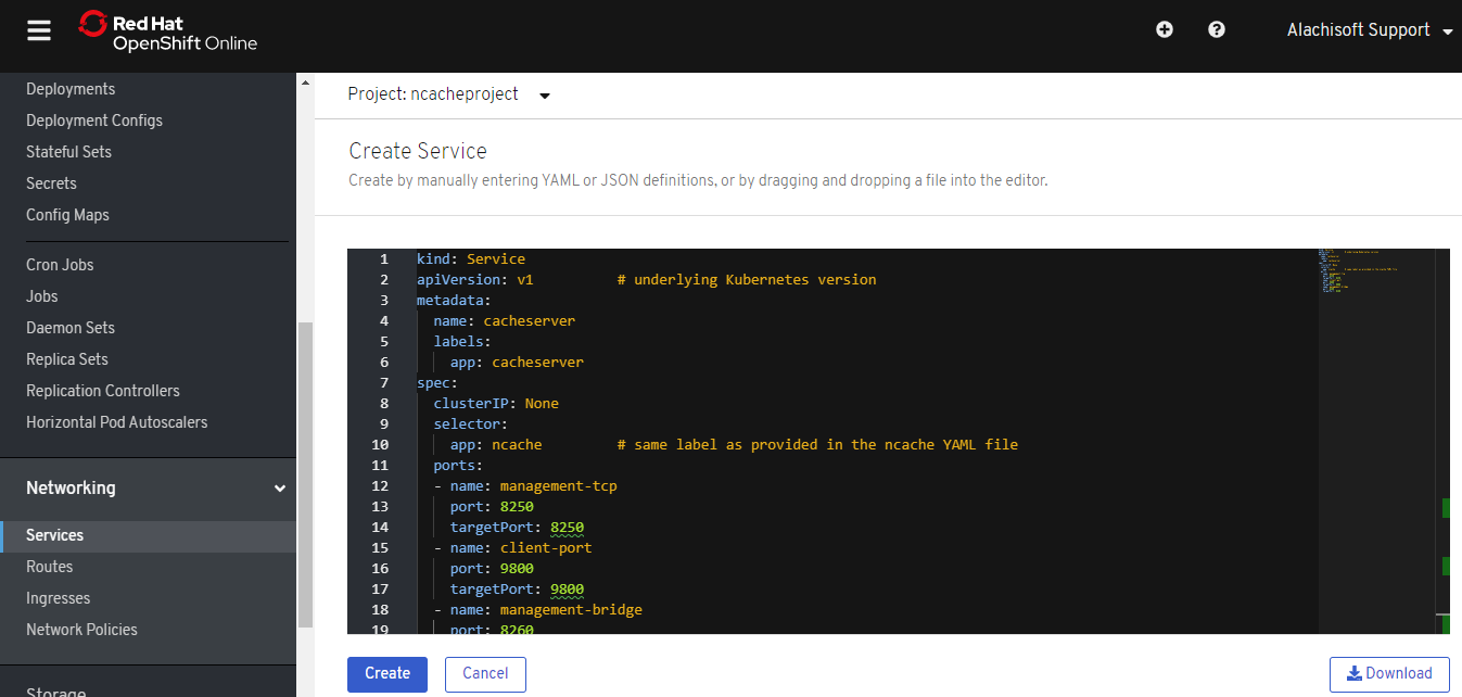 Servicio de descubrimiento YAML