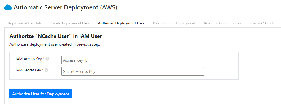 AWS Authorize Deployment User